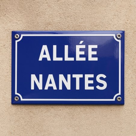 Plaque de rue émaillée classique