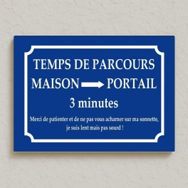 Plaque de rue HUMOUR PORTAIL