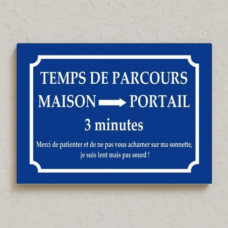 Plaque de rue HUMOUR PORTAIL