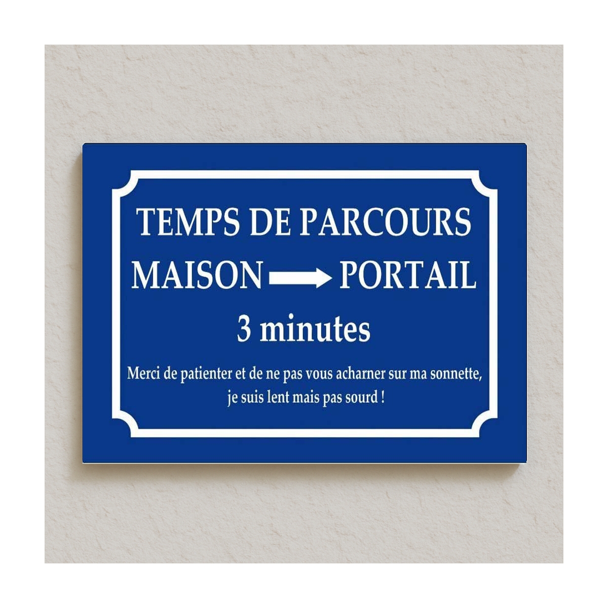 Plaque de rue HUMOUR PORTAIL