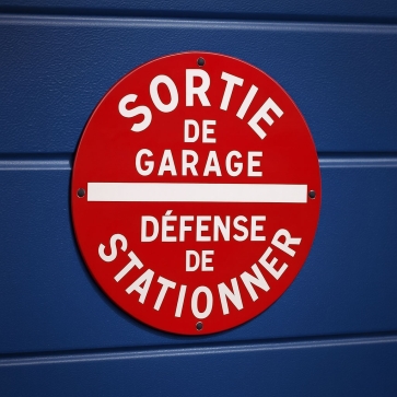 Plaque ronde émaillée stationnement | Plaque Personnalisée