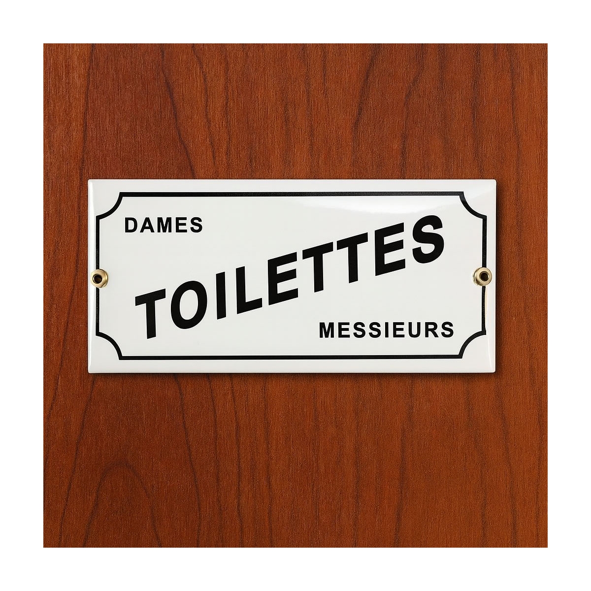 Plaque émaillée personnalisable pour pore rétro | Plaque Personnalisée