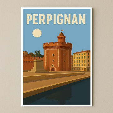 Plaque de ville Perpignan pour décoration | Plaque Personnalisée