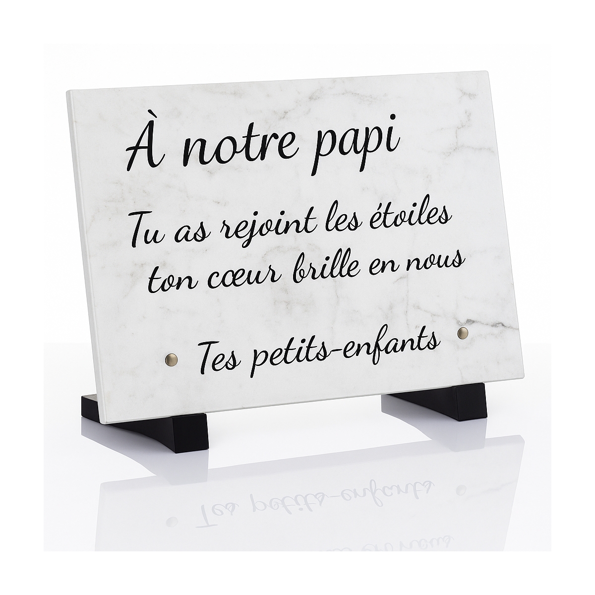 Plaque funéraire effet marbre | Plaque Personnalisée