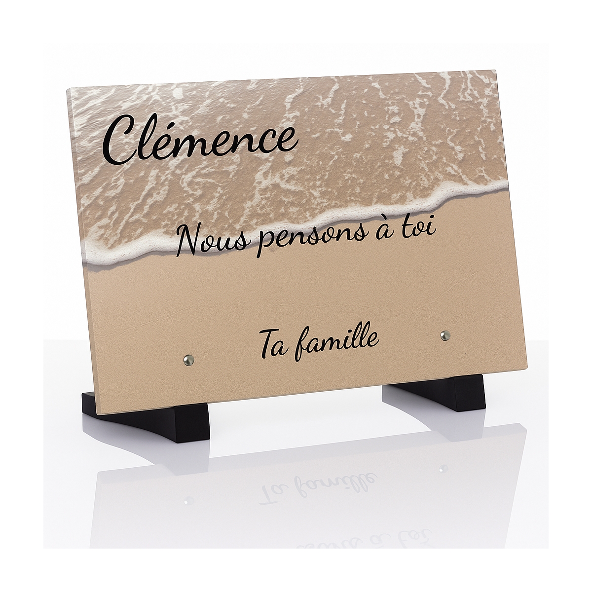 Plaque funéraire motif plage | Plaque Personnalisée