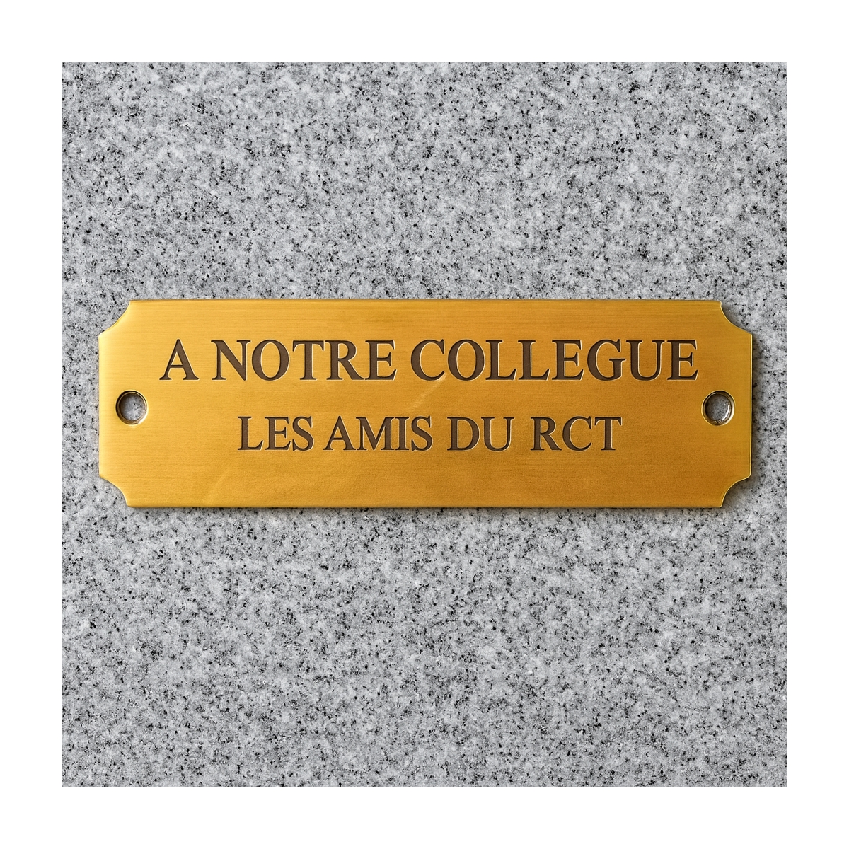 Plaque interfunéraire à fixer sur pierre tombale | Plaque Personnalisée