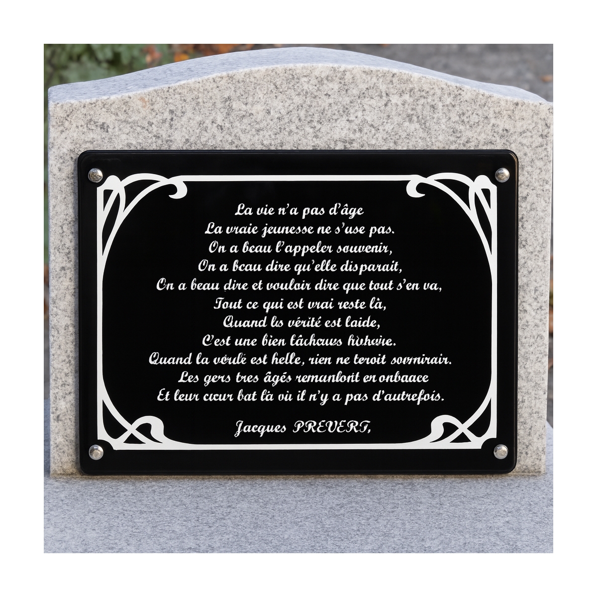 Plaque Plexiglas Art Nouveau | Plaque Personnalisée