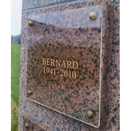 Plaque Funéraire Plexi Transparent