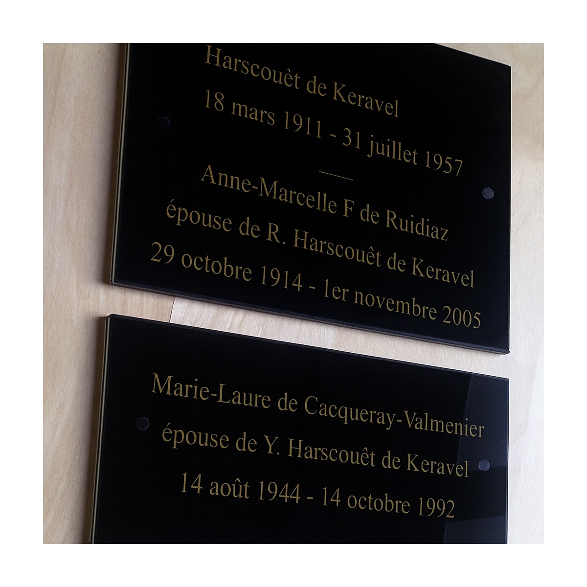 Plaque funéraire Plexiglass personnalisable | Plaque Personnalisée