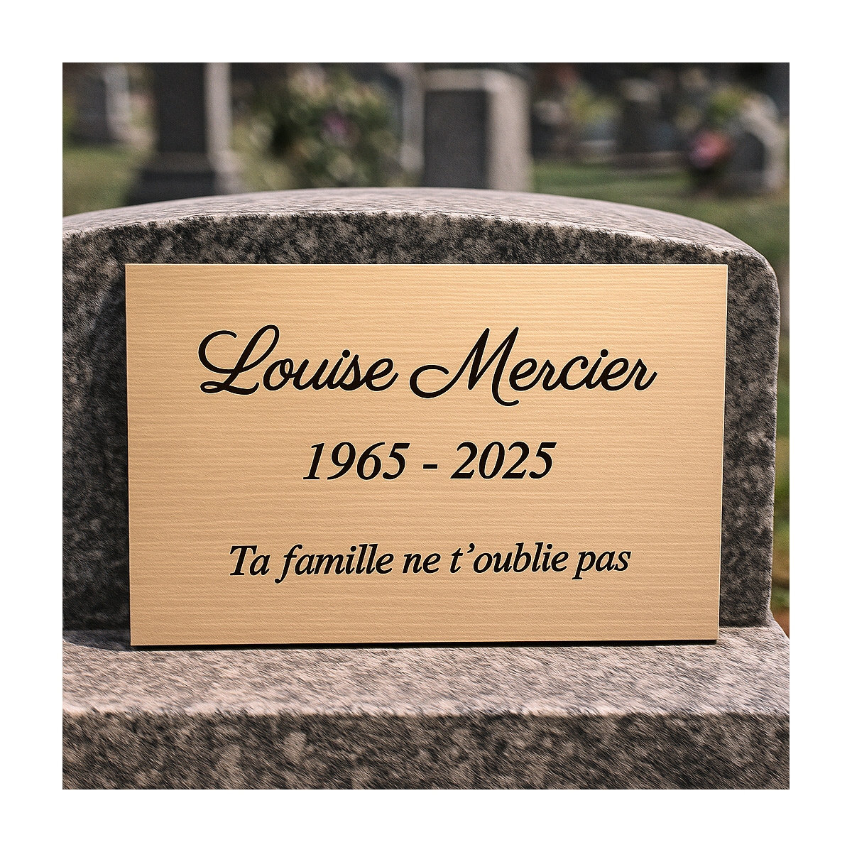Plaque funéraire acrylique | Plaque Personnalisée