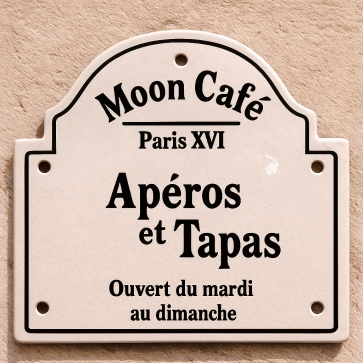 Plaque émail avec fronton à personnaliser | Plaque Personnalisée