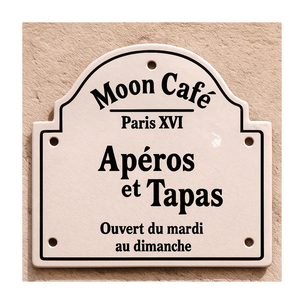 Plaque émail avec fronton à personnaliser | Plaque Personnalisée