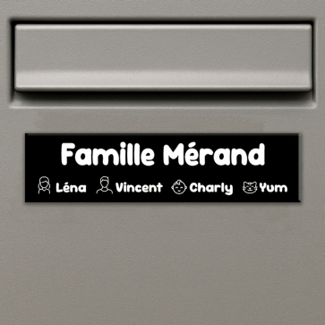 Plaque boîte aux lettres personnalisée en plastique | Plaque Personnalisée