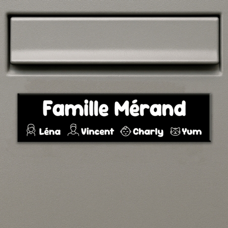 Plaque boîte aux lettres plastique