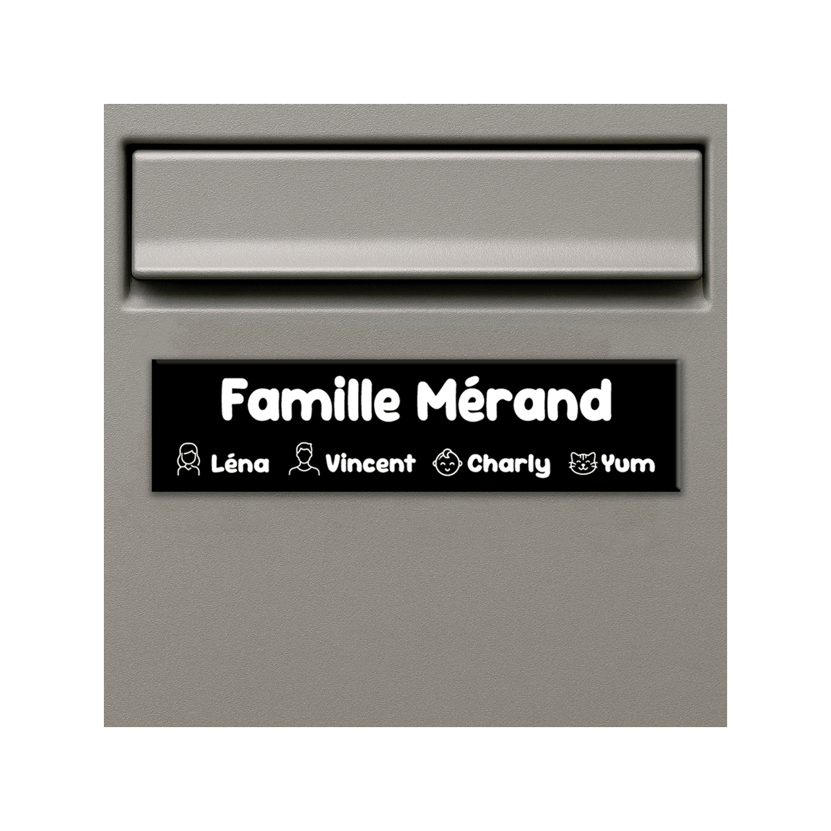 Plaque boîte aux lettres plastique