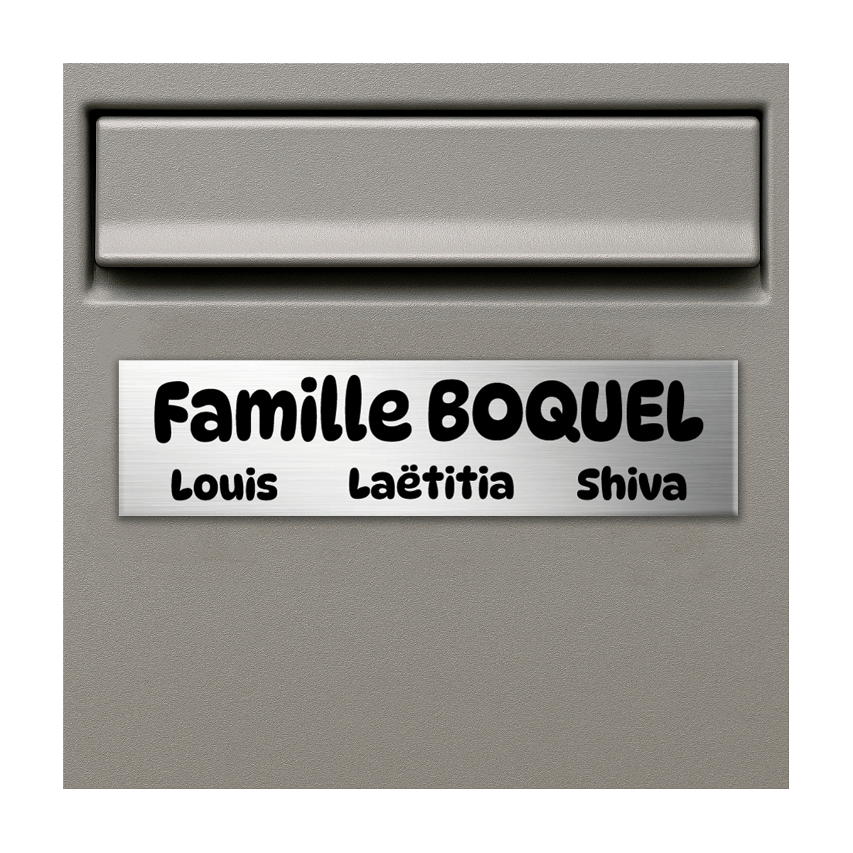 Plaque boîte aux lettres métal