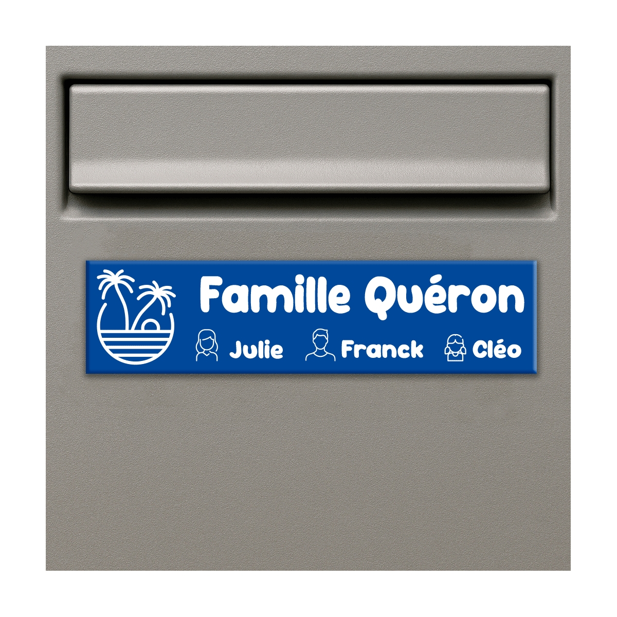 Plaque boîte aux lettres plastique palmier