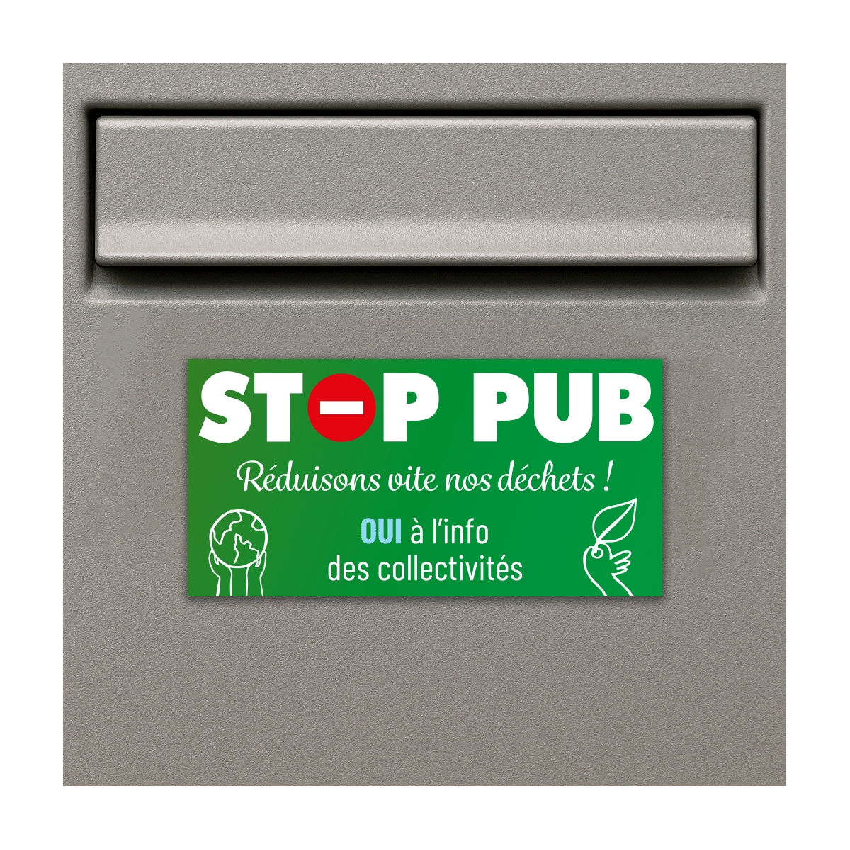 Adhésif stop pub pour boîte aux lettres