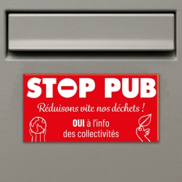 Plaque stop pub pour boîte aux lettres