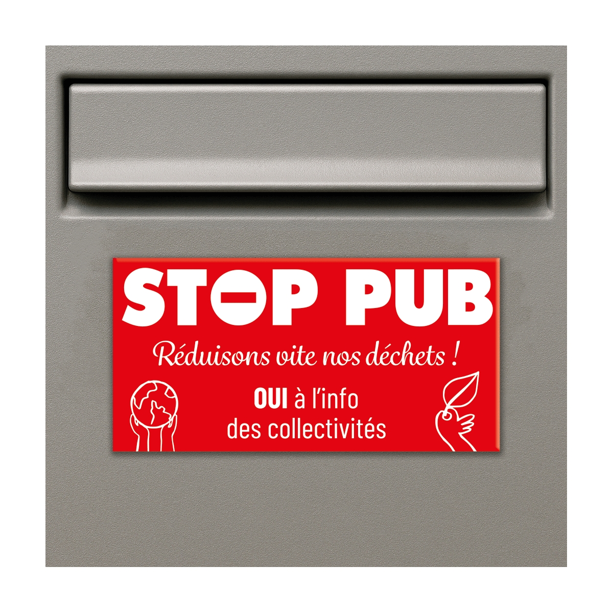 Plaque stop pub pour boîte aux lettres