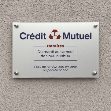 Plaque en Plexiglas avec cadre transparent | Plaque Personnalisée