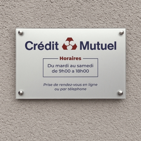 Plaque en Plexiglas avec cadre transparent | Plaque Personnalisée