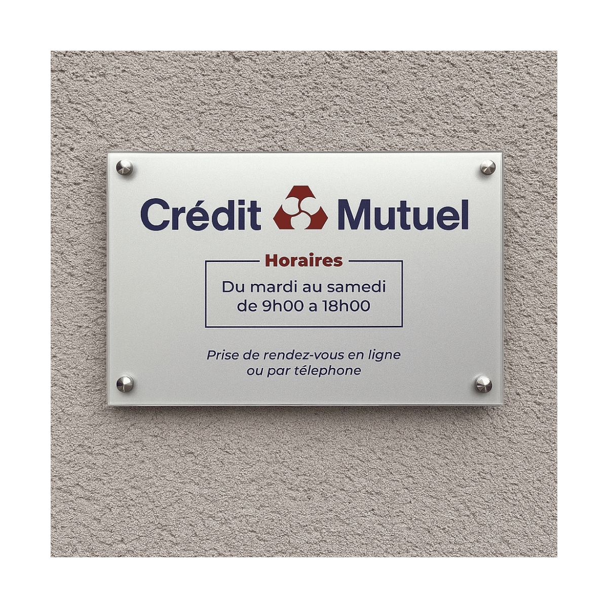 Plaque en Plexiglas avec cadre transparent | Plaque Personnalisée