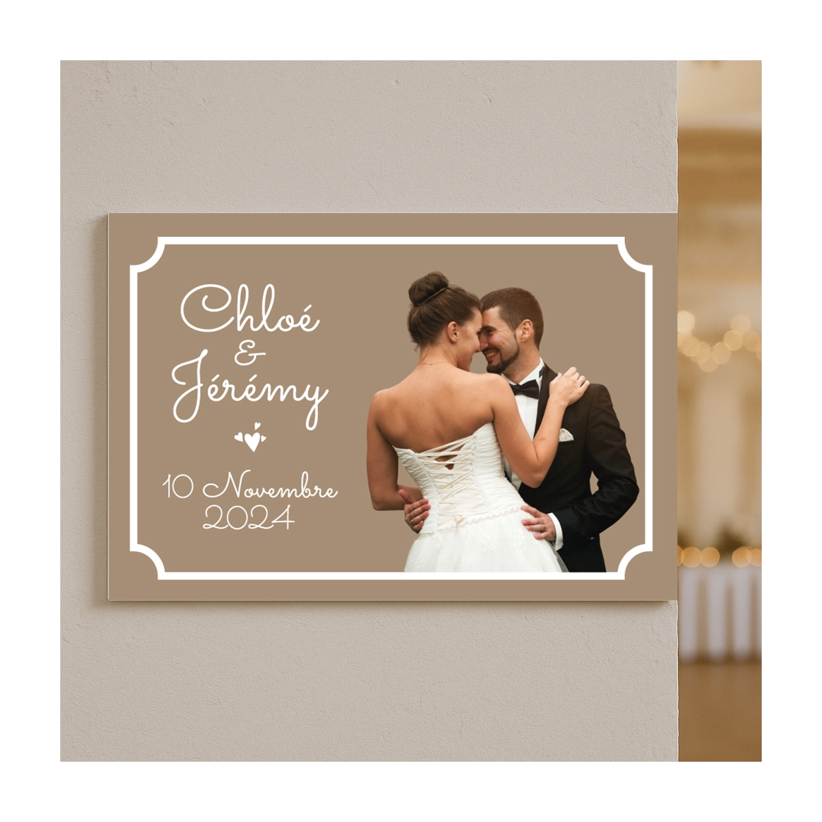 Plaque de rue Mariage avec Photo