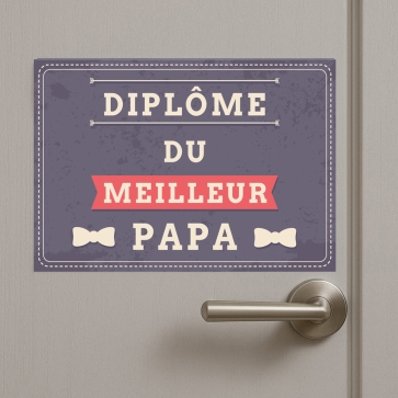 Plaque Diplôme du meilleur Papa | Plaque Personnalisée