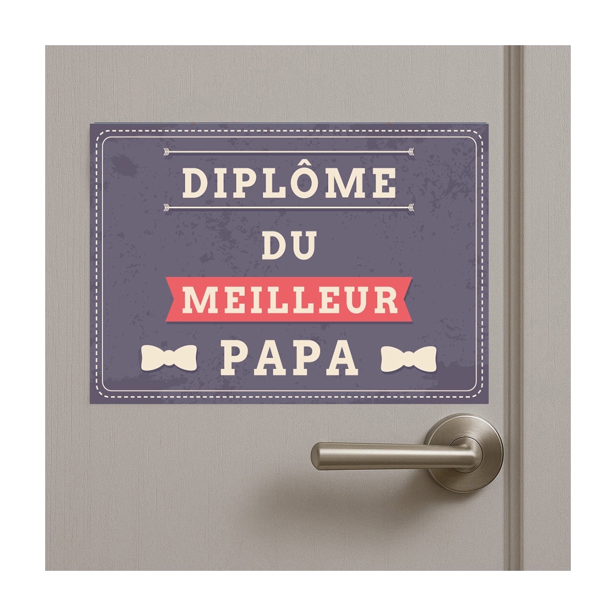 Plaque Diplôme du meilleur Papa | Plaque Personnalisée