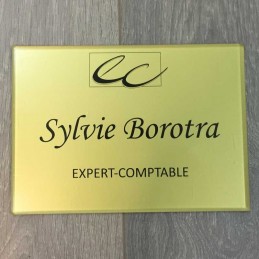 Plaque professionnelle pour Entrée de Cabinet Couleur fond or - SIGMA