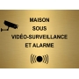 Panneau alarme en métal doré ou argent - support aluminium ou acier
