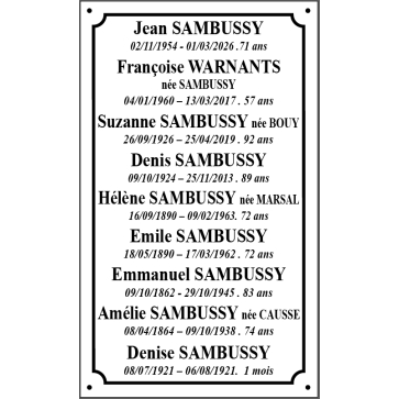 SAMBUSSY plaques émaillées