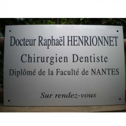 Plaque plastique argent professionnelle