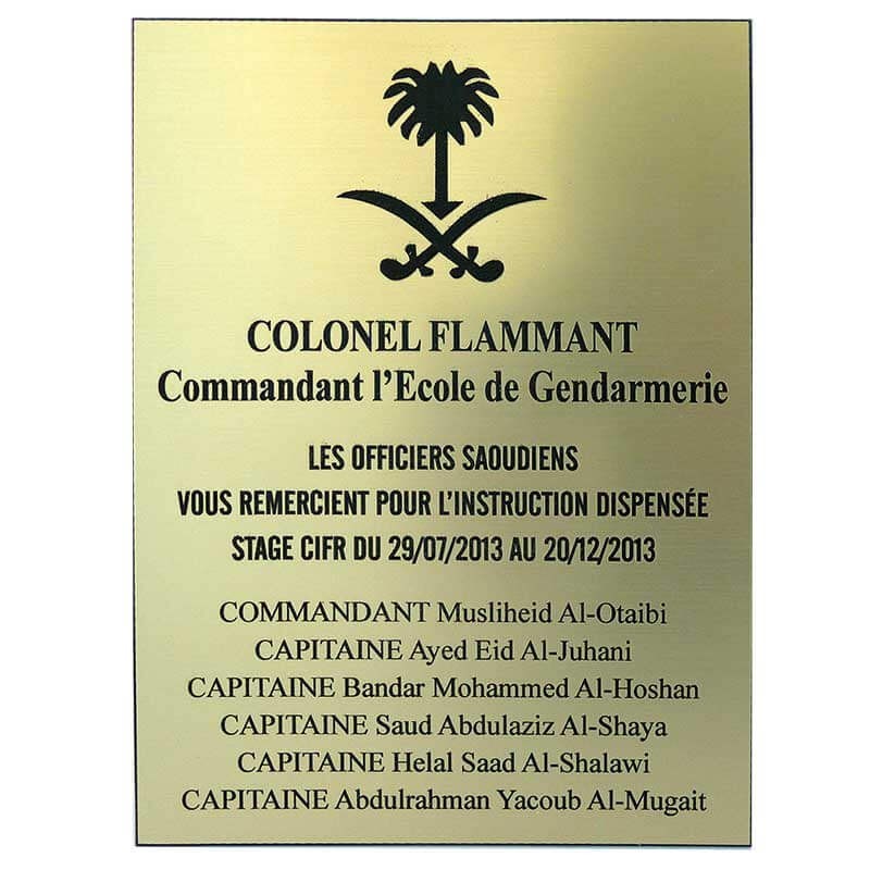 Plaque professionnelle effet métal Plaque professionnelle effet métal