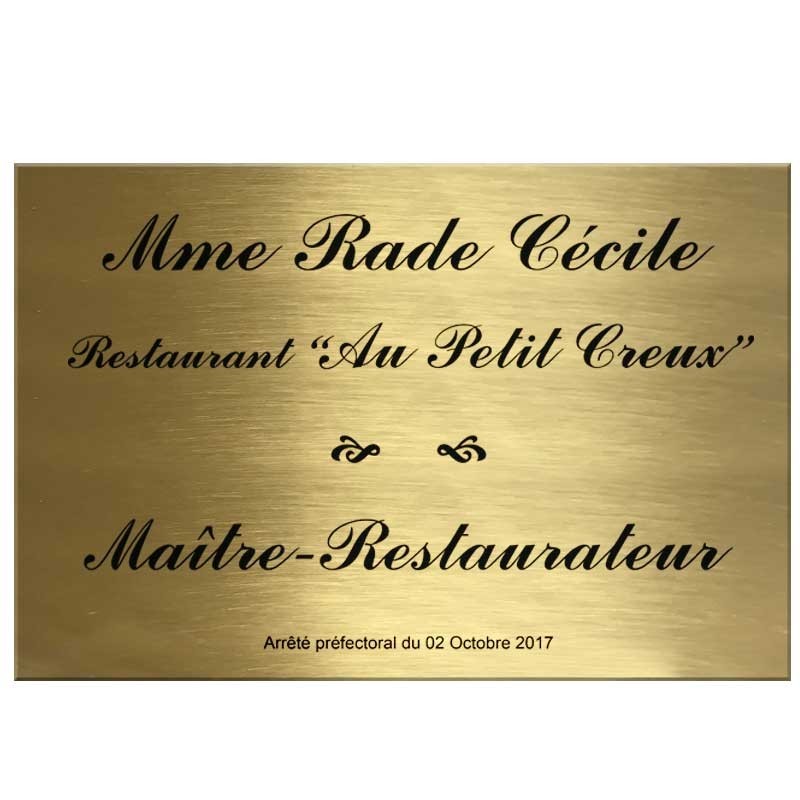 Plaque Maitre restaurateur Plaque Maitre restaurateur
