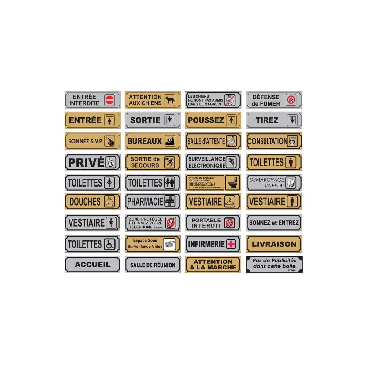 Plaque porte signalétique