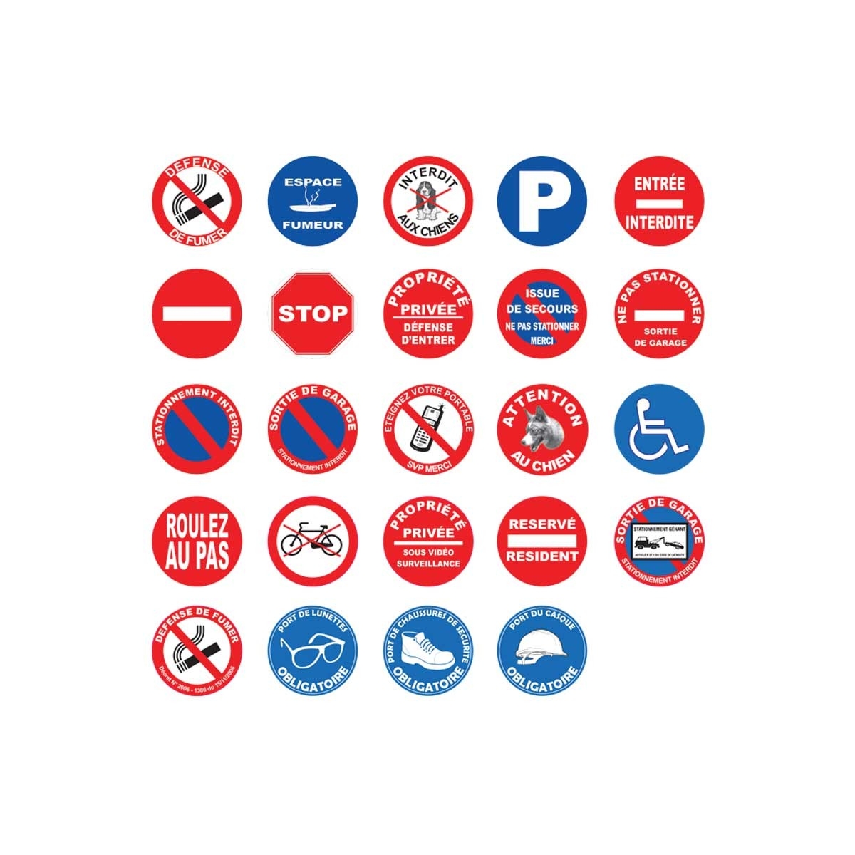 Plaque signalétique ronde