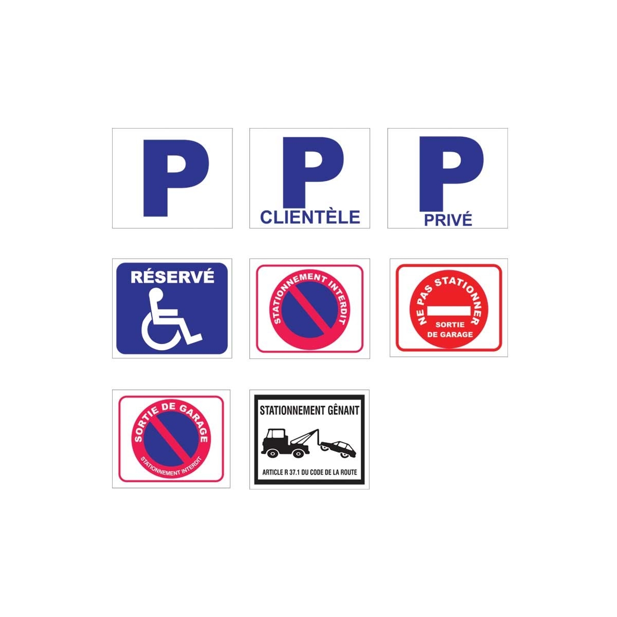 Plaque Parking / Stationnement
