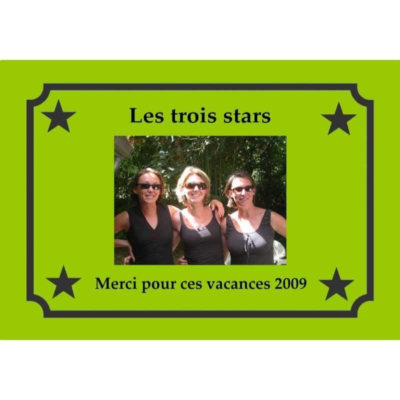 Plaque cadeau photo avec étoiles Plaque cadeau photo avec étoiles