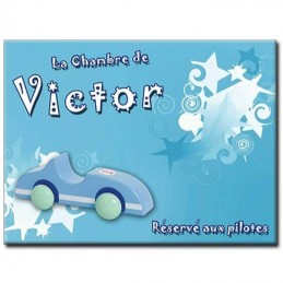 plaque porte enfant voiture