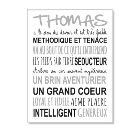 Plaque signification prénom à créer en ligne Cadeau unique et pas cher