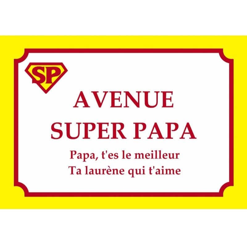 plaque super papa fête des pères