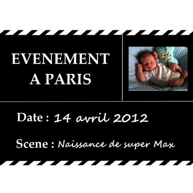 plaque naissance style clap cinéma plaque naissance style clap cinéma