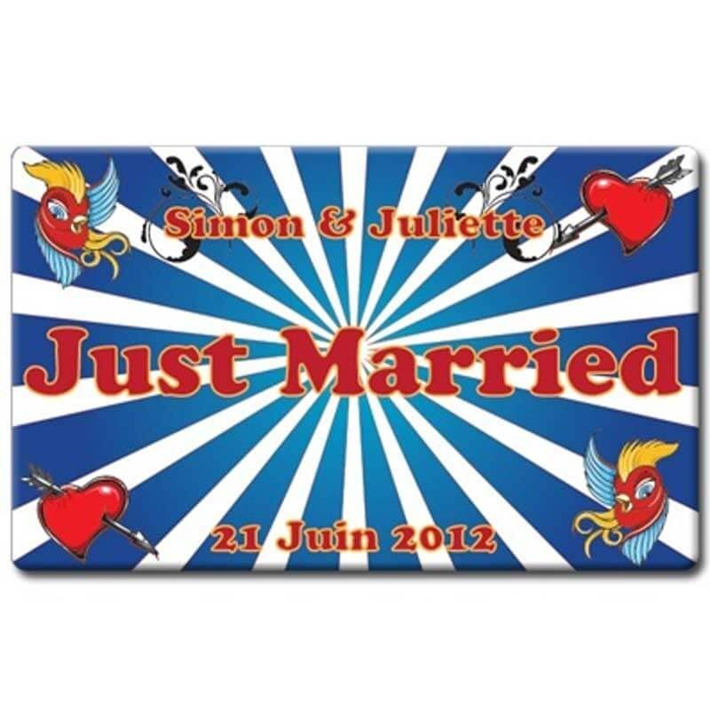 plaque plexi just married coeurs plaque plexi just married coeurs