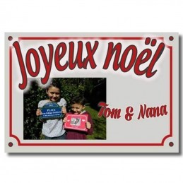 plaque cadeau joyeux noël avec photo