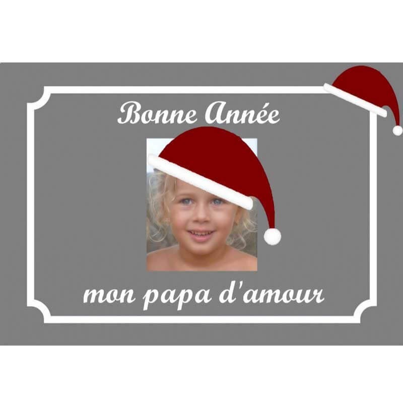 plaque cadeau bonnet de père noël