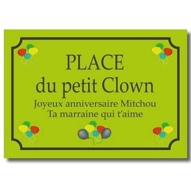 plaque anniversaire cadeau ballons