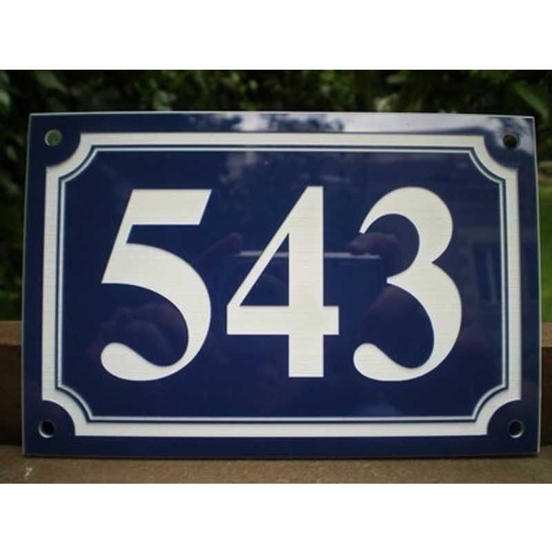numéro de rue laqué bleu numéro de rue laqué bleu