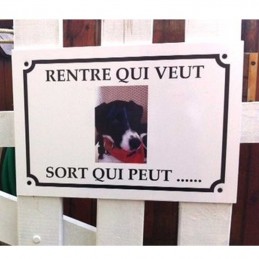 plaque portail chien